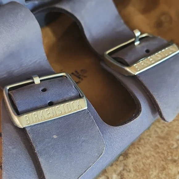Birkenstock Sandals Wirh Blue Leather Strap Size 38 - Picture 7 of 12
